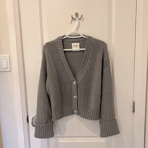 Abercrombie Cotton-Blend Seed Stitch Cardigan size S